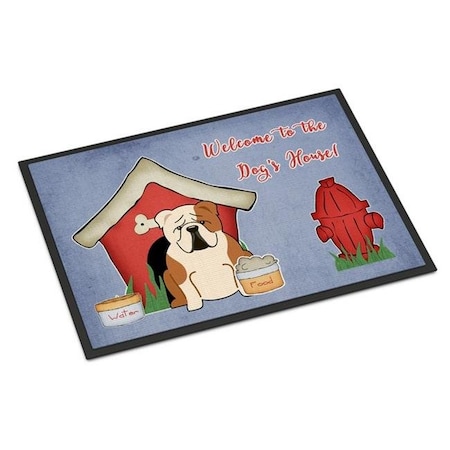 Carolines Treasures Carolines Treasures BB2879MAT Dog House Collection English Bulldog Fawn White Indoor or Outdoor Mat; 18 x 0.25 x 27 in. BB2879MAT